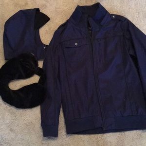 Men’s blue bomber jacket